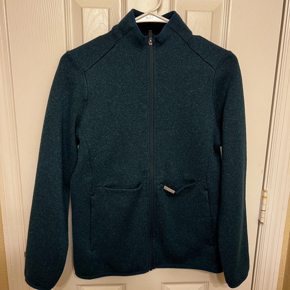 Dark Teal Quarter-Zip Sweater